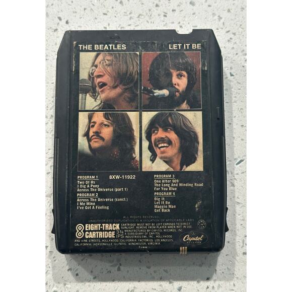 The Beatles Let It Be 8 Track Tape, Tested - Picture 1 of 3